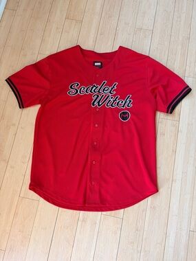Marvel Scarlet Witch Red & Black Baseball Jersey